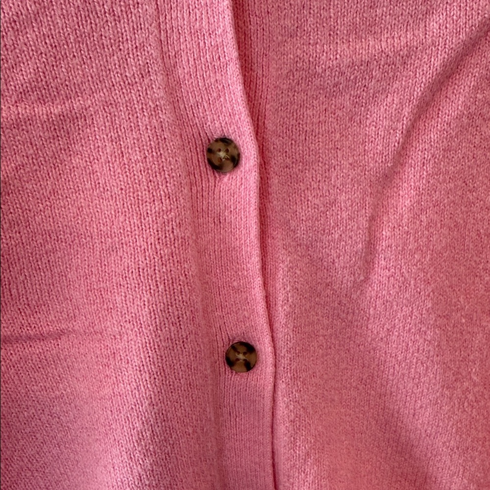 Pink Button-Up Cardigan - Picture 3 of 9